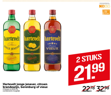 Hartevelt   jenever, vieux folder aanbieding bij  Coop - details