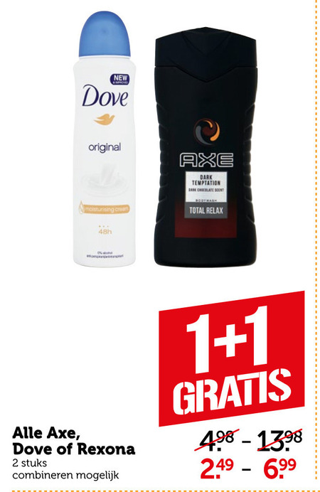 Dove   douchegel, deodorant folder aanbieding bij  Coop - details