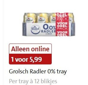 Grolsch   radler bier folder aanbieding bij  Jumbo - details