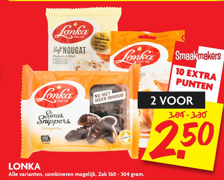 Lonka   noga, fudge folder aanbieding bij  Dekamarkt - details