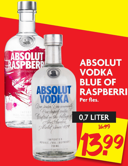 Absolut   wodka folder aanbieding bij  Dekamarkt - details