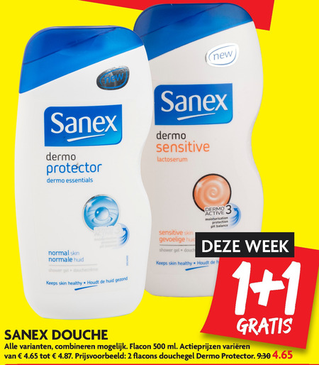 Sanex   douchegel folder aanbieding bij  Dekamarkt - details