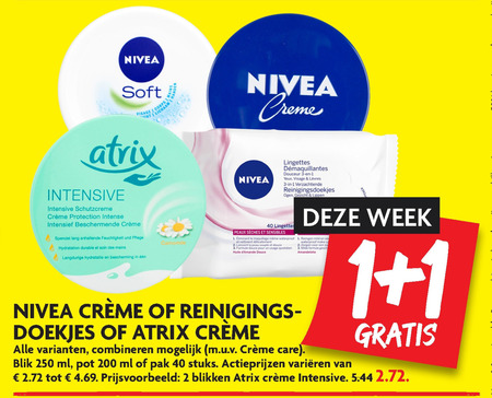 Nivea   reinigingsdoekje, handcreme folder aanbieding bij  Dekamarkt - details