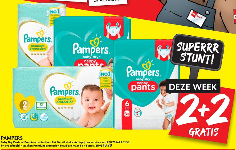 Pampers   billendoekjes, luiers folder aanbieding bij  Dekamarkt - details