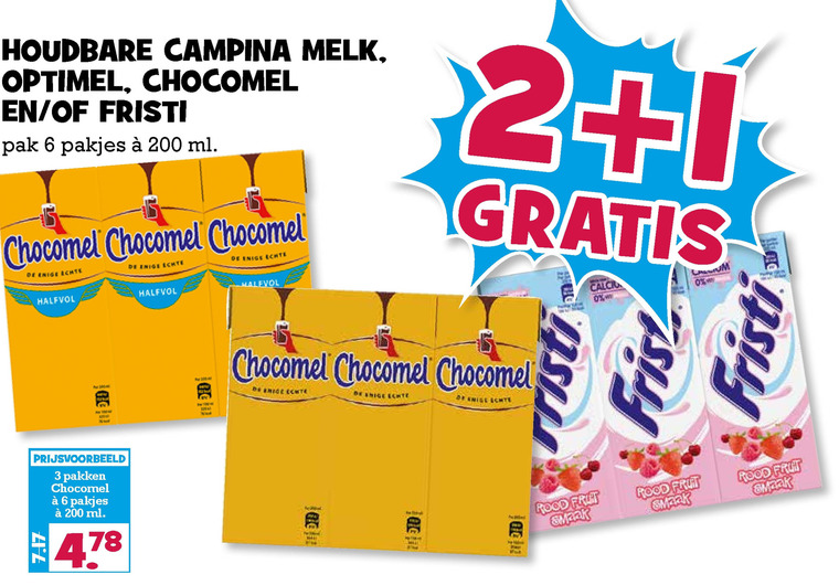 Chocomel   melk, chocolademelk folder aanbieding bij  Boons Markt - details