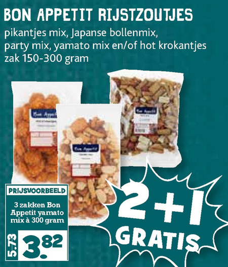 Bon Appetit   rijstzoutjes folder aanbieding bij  Boons Markt - details