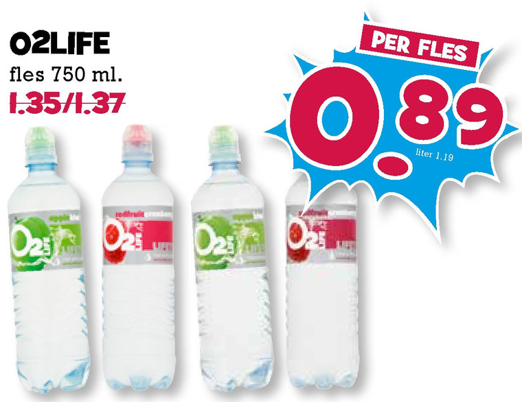 O2 Life   fruitdrank folder aanbieding bij  Boons Markt - details