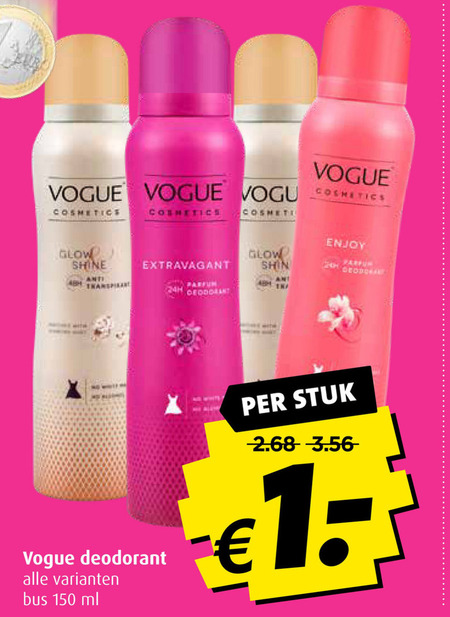 Vogue   deodorant folder aanbieding bij  Boni - details