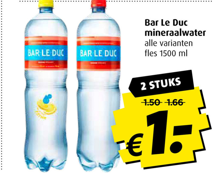 Bar le Duc   mineraalwater, fruitdrank folder aanbieding bij  Boni - details