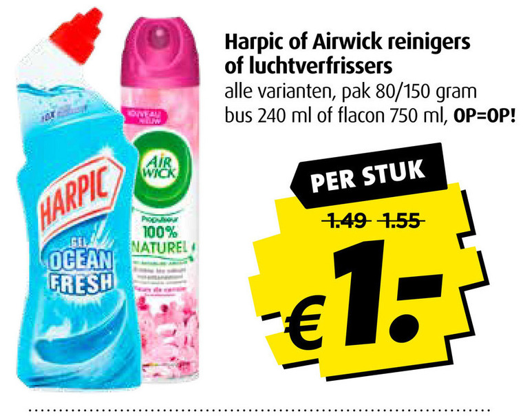 Airwick   toiletreiniger, toiletblok folder aanbieding bij  Boni - details