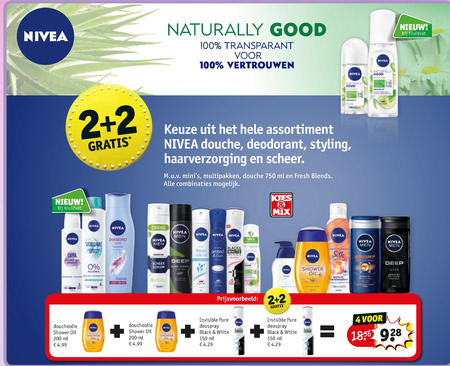 Nivea   shampoo, douchegel folder aanbieding bij  Kruidvat - details