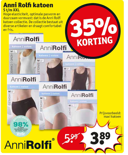 AnniRolfi   damesslip, damessinglet folder aanbieding bij  Kruidvat - details