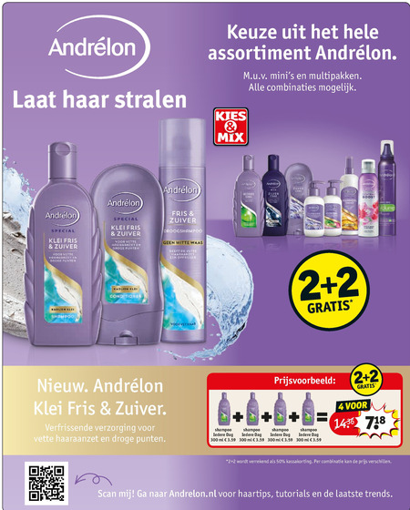 Andrelon   hairspray, haarverzorging folder aanbieding bij  Kruidvat - details