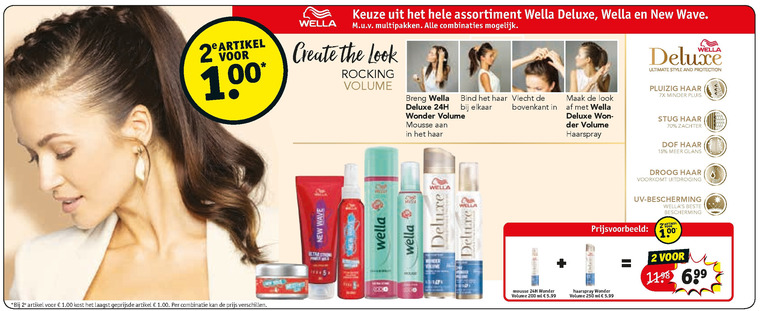 New Wave   hairspray, haargel folder aanbieding bij  Kruidvat - details