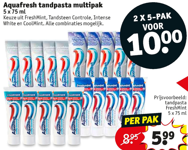 Aquafresh   tandpasta folder aanbieding bij  Kruidvat - details