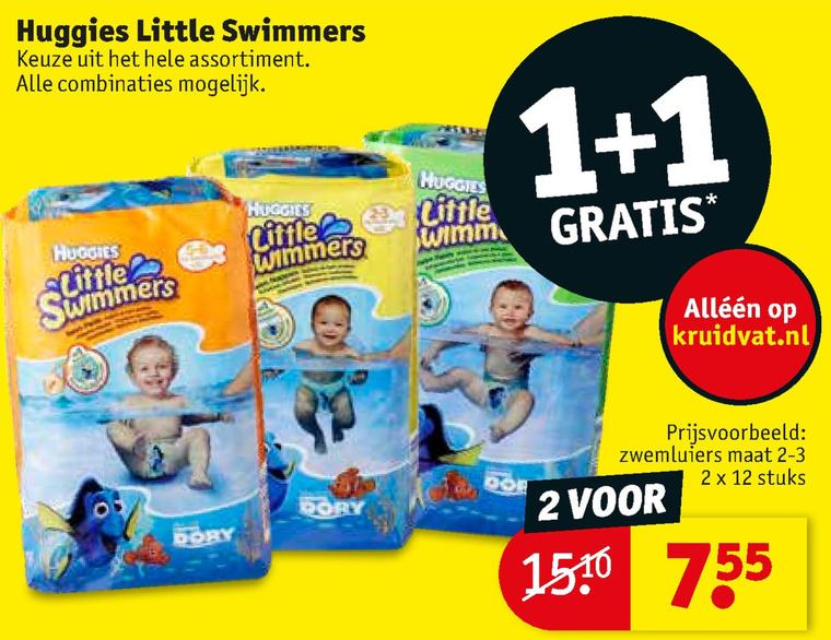 Aangepaste waarom Alice Huggies babyzwembroekje folder aanbieding bij Kruidvat - details