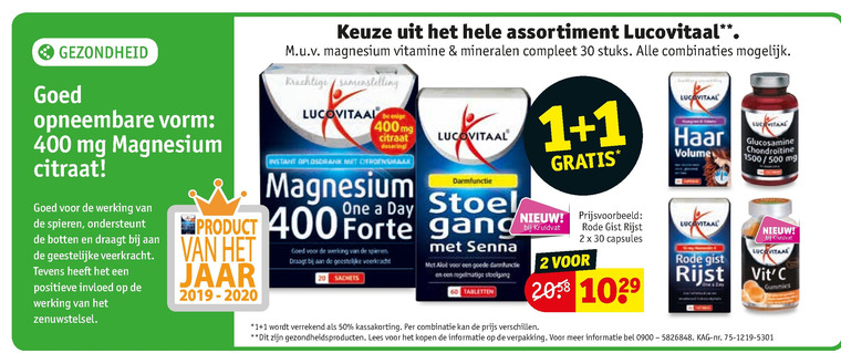 Lucovitaal   voedingssupplement folder aanbieding bij  Kruidvat - details