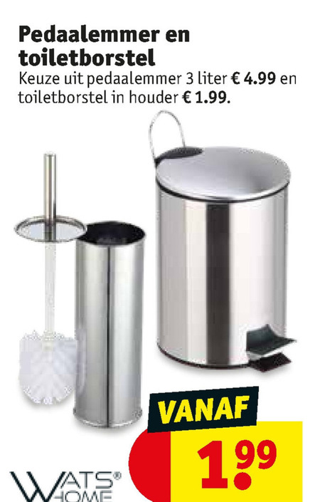 Watshome   toiletborstel, pedaalemmer folder aanbieding bij  Kruidvat - details