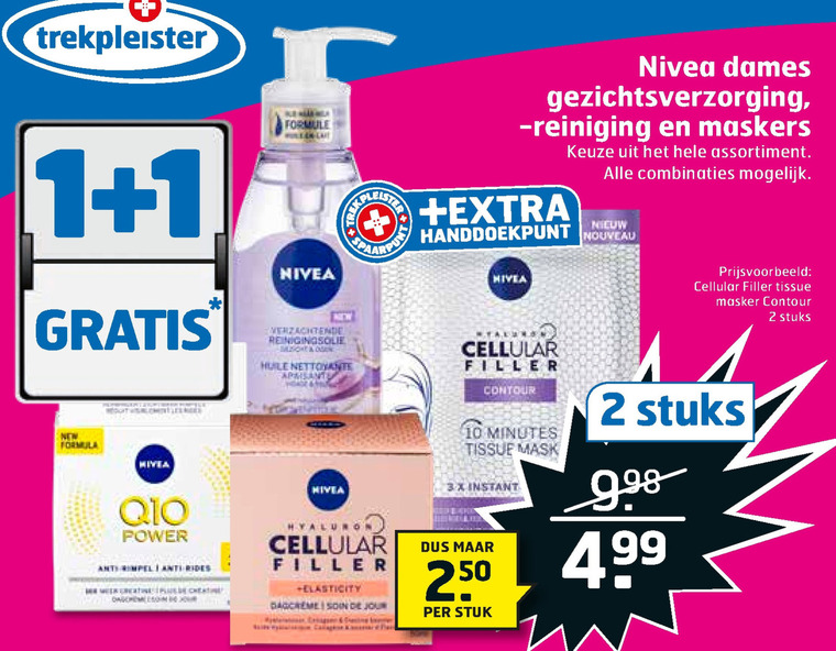 Nivea   gezichtsmasker, gezichtsverzorging folder aanbieding bij  Trekpleister - details