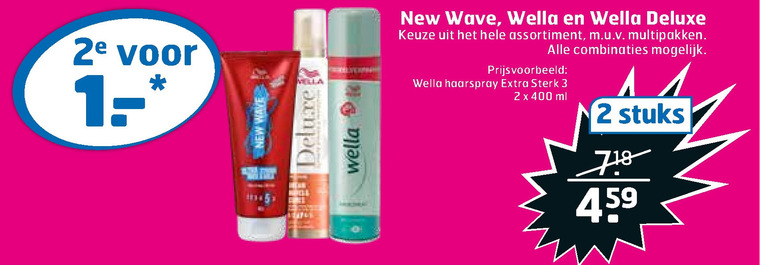 Wella   hairspray, haargel folder aanbieding bij  Trekpleister - details