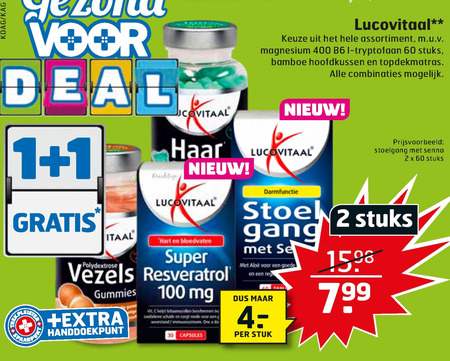 Lucovitaal   voedingssupplement folder aanbieding bij  Trekpleister - details