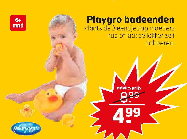 Playgro   badeendje folder aanbieding bij  Trekpleister - details