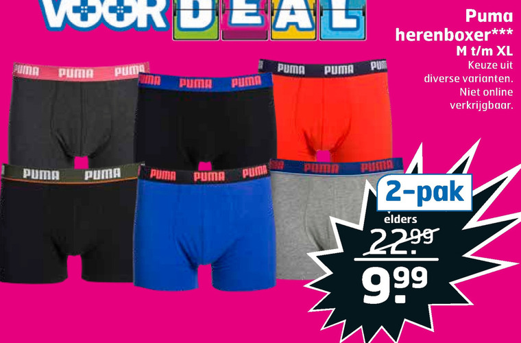 Puma   heren boxershort folder aanbieding bij  Trekpleister - details