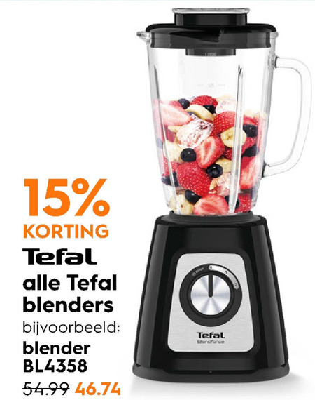 Tefal   blender folder aanbieding bij  Blokker - details