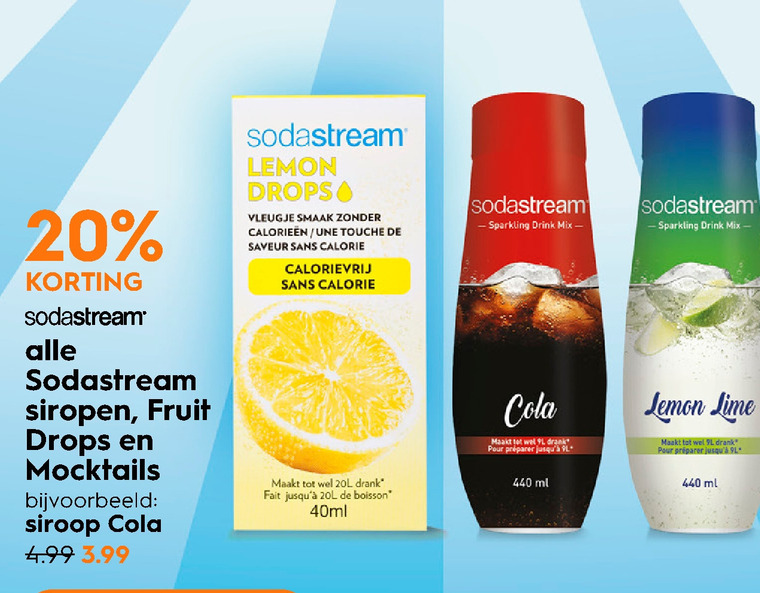 Sodastream   limonadesiroop folder aanbieding bij  Blokker - details