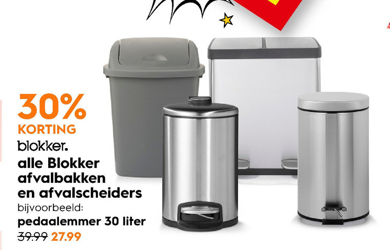 Blokker Huismerk   pedaalemmer, afvalemmer folder aanbieding bij  Blokker - details