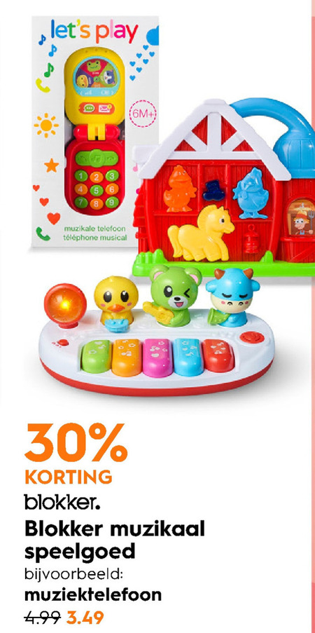 Blokker Huismerk peuter- of babyspeelgoed, babytelefoon aanbieding bij - details