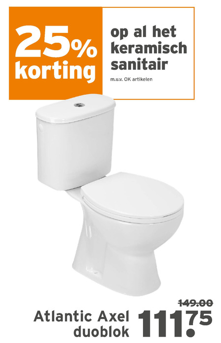 sanitair, folder aanbieding bij Gamma - details