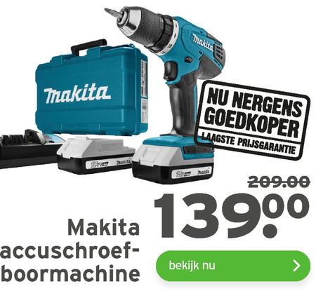 Makita   accuboormachine folder aanbieding bij  Gamma - details