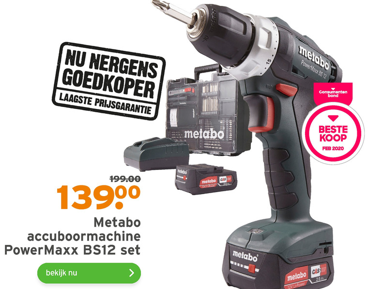 Metabo   accuboormachine folder aanbieding bij  Gamma - details