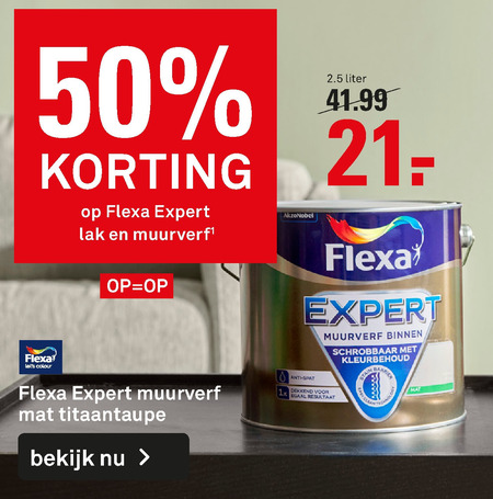 Flexa   lak, muurverf folder aanbieding bij  Karwei - details