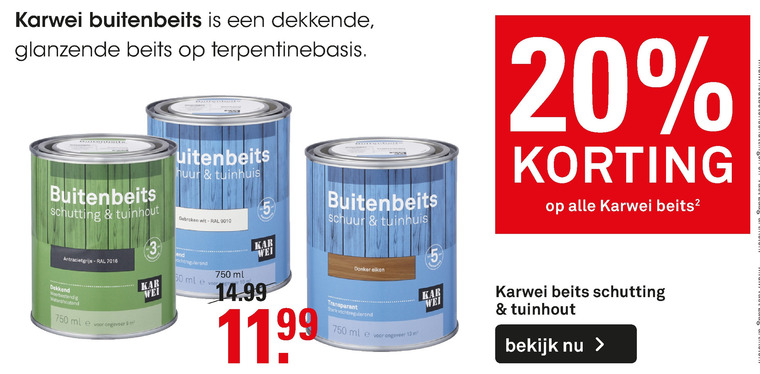 Karwei Huismerk   beits folder aanbieding bij  Karwei - details