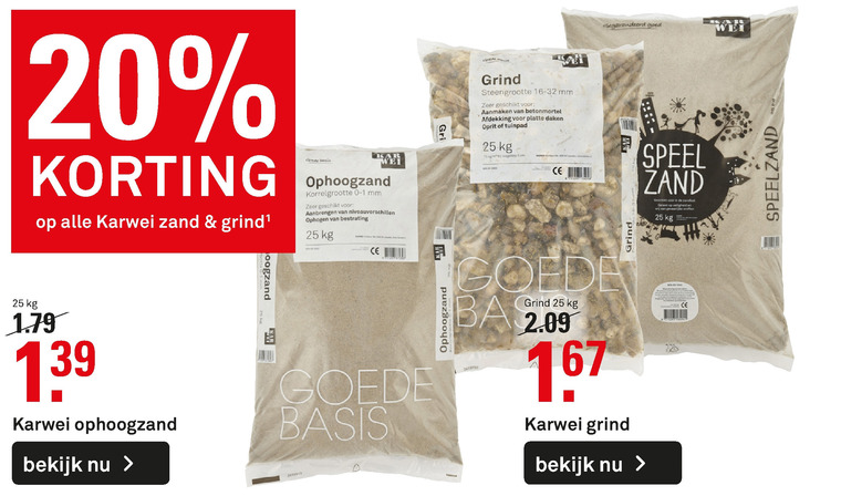 Karwei Huismerk   grind, ophoogzand folder aanbieding bij  Karwei - details