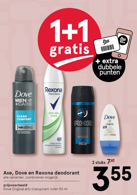 Axe   deodorant folder aanbieding bij  Etos - details