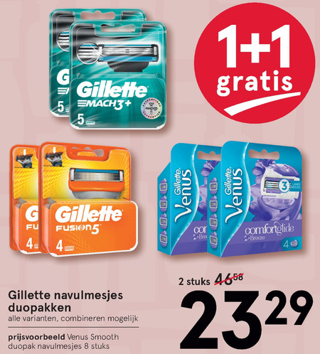 Gillette Venus   scheermesjes, dames scheermesje folder aanbieding bij  Etos - details