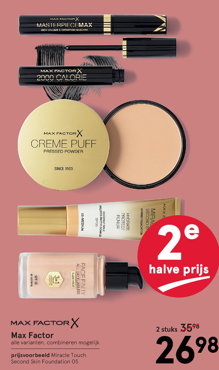 Max Factor   gezichtspoeder, blusher folder aanbieding bij  Etos - details