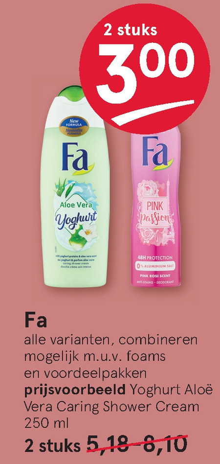 Fa   douchegel, deodorant folder aanbieding bij  Etos - details