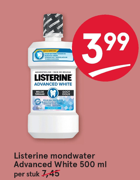 Listerine   mondwater folder aanbieding bij  Etos - details