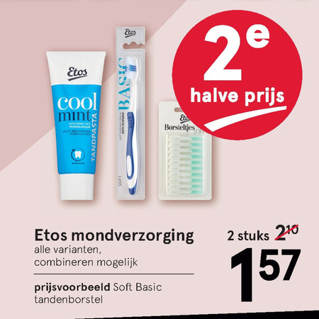 Etos Huismerk   mondverzorging, tandenborstel folder aanbieding bij  Etos - details