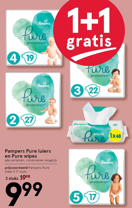 Pampers   billendoekjes, luiers folder aanbieding bij  Etos - details