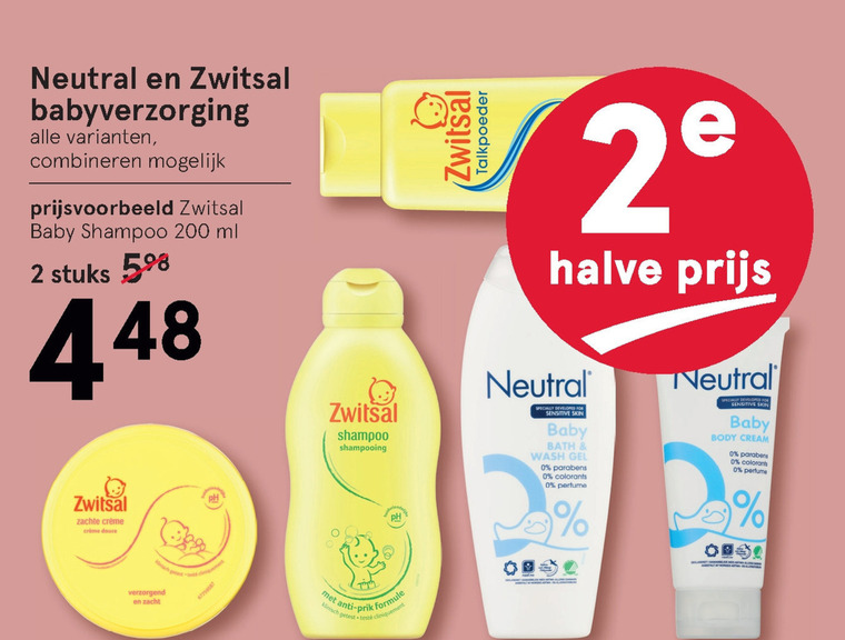 Fascineren Golven geschenk Zwitsal babyshampoo, babyverzorging folder aanbieding bij Etos - details