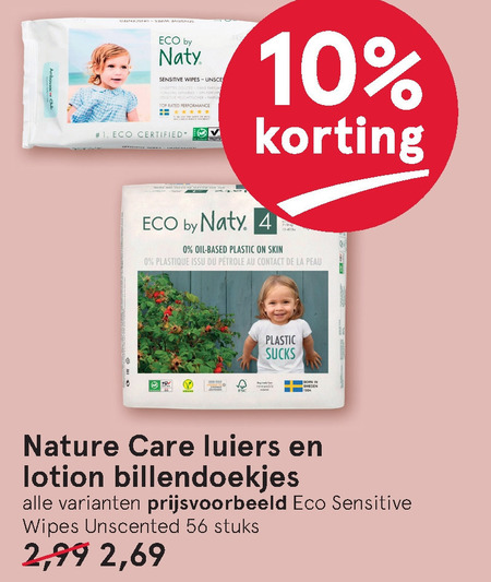 veteraan Civiel Idioot Naty luiers, billendoekjes folder aanbieding bij Etos - details