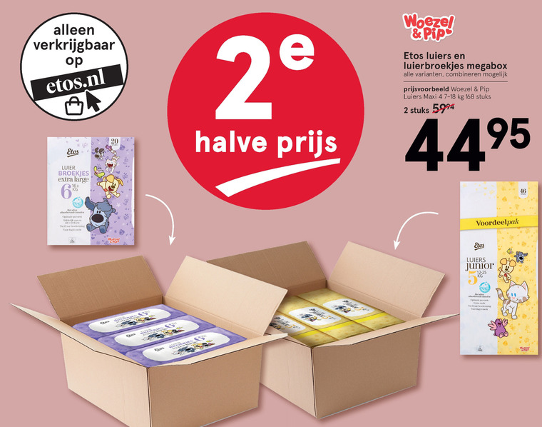 Etos Huismerk   luierbroekjes, luiers folder aanbieding bij  Etos - details