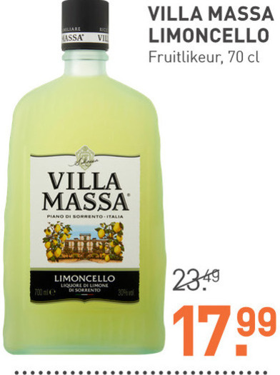 Villa Massa   limoncello folder aanbieding bij  Gall & Gall - details