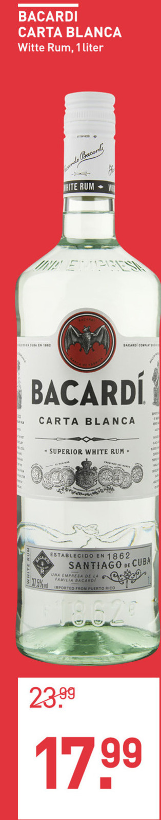 Bacardi   rum folder aanbieding bij  Gall & Gall - details