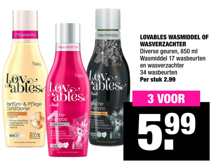 Lovables   wasmiddel, shampoo folder aanbieding bij  Big Bazar - details